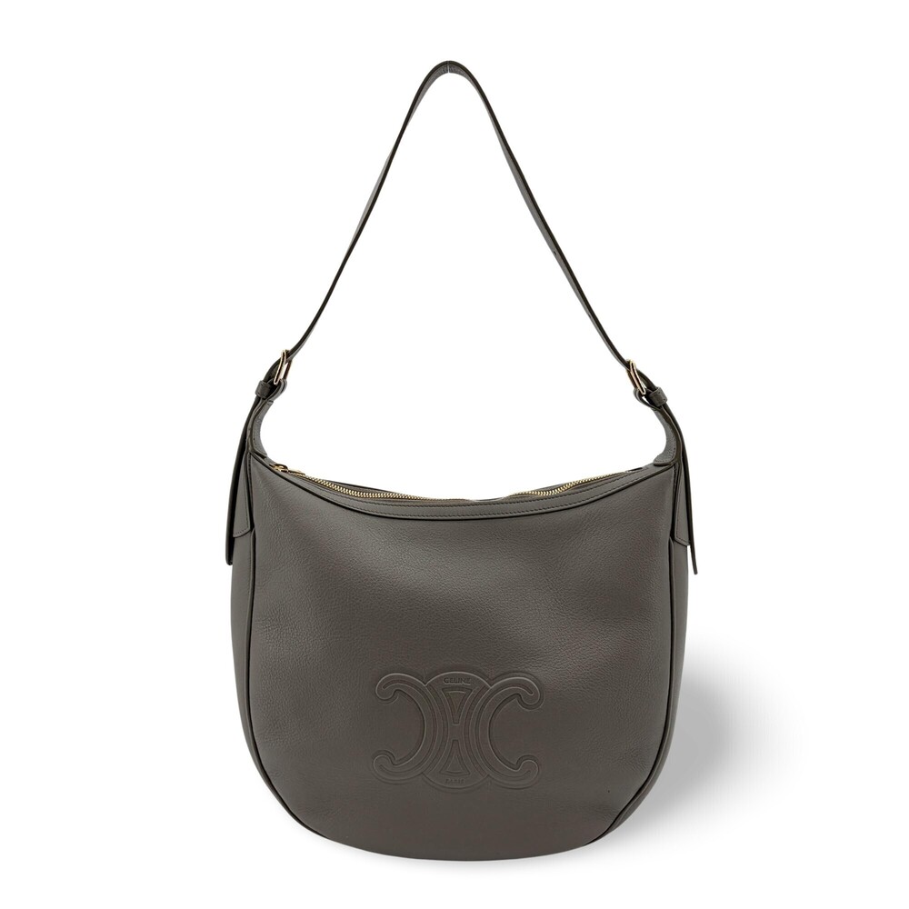 Celine Heloise Triomphe Embossed Leather Medium